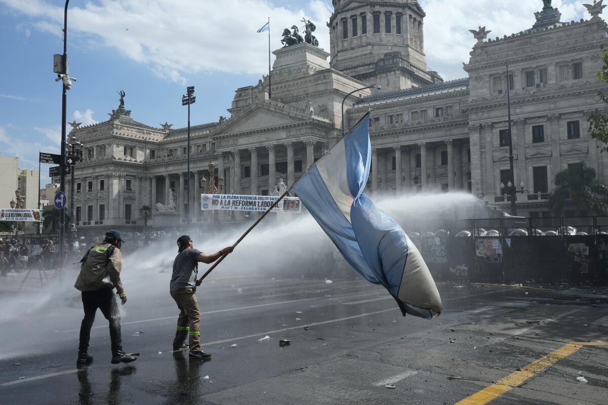 Protestas reforma laboral Argentina