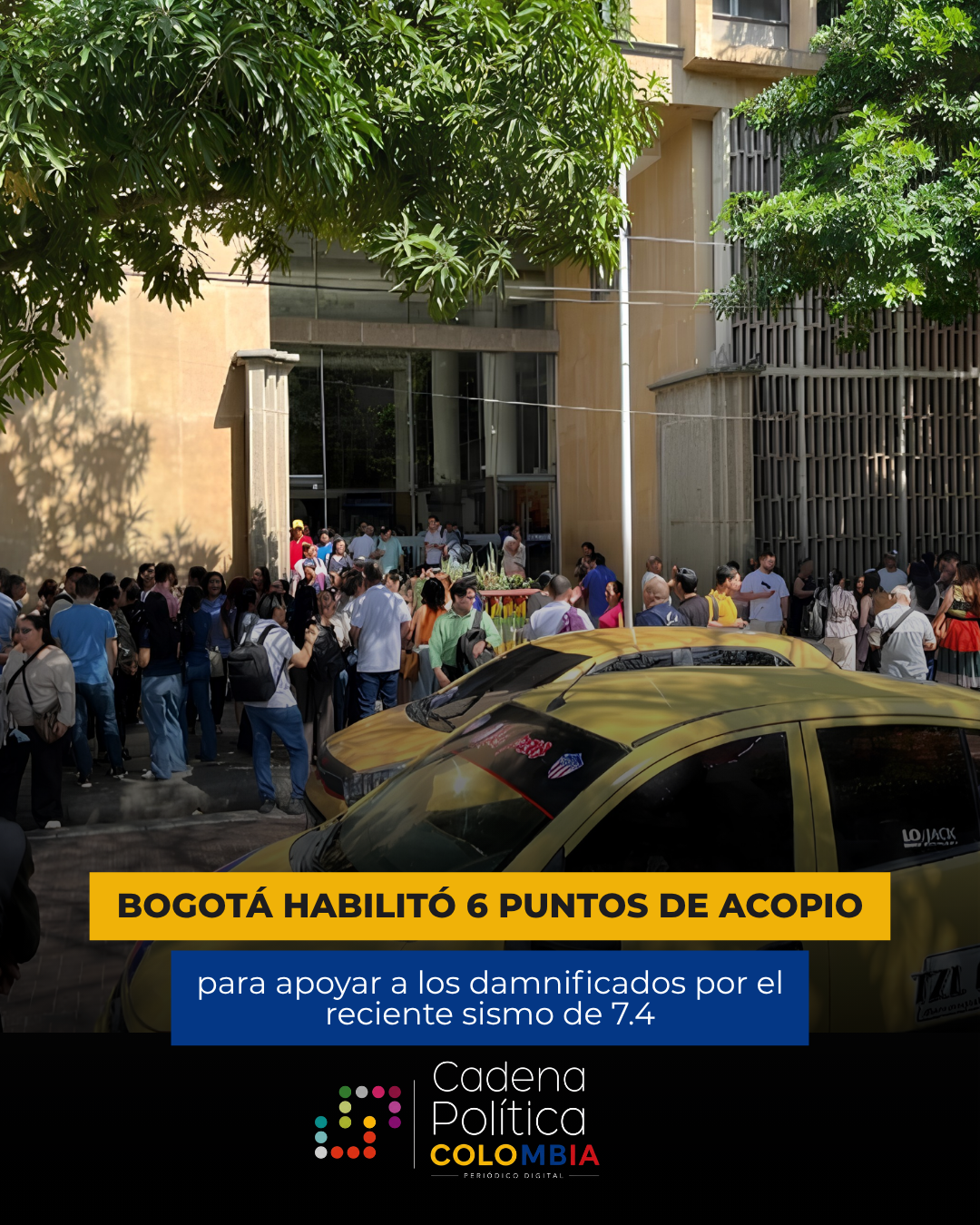 ¿Dónde están ubicados los centros de acopio para donar a las víctimas del sismo en Bogotá?