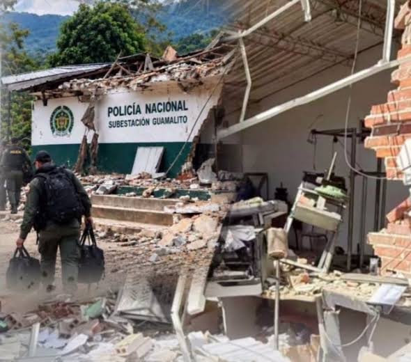 Ataque con drones destruye la estación de Policía en El Carmen, Norte de Santander