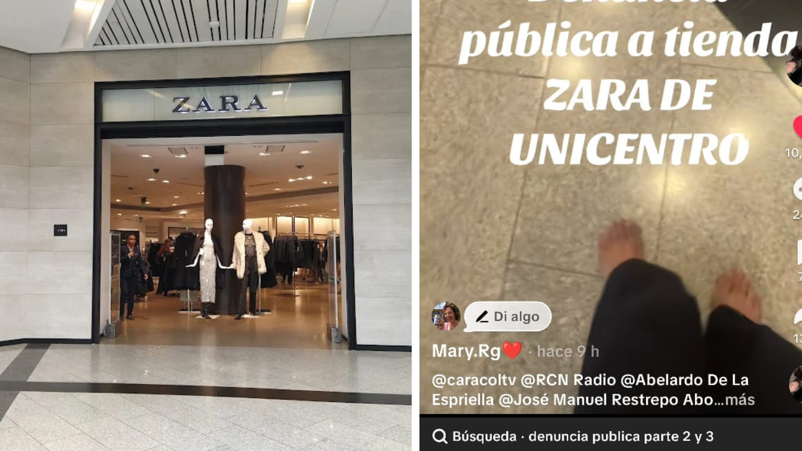 Colombia inspección Zara Bogotá